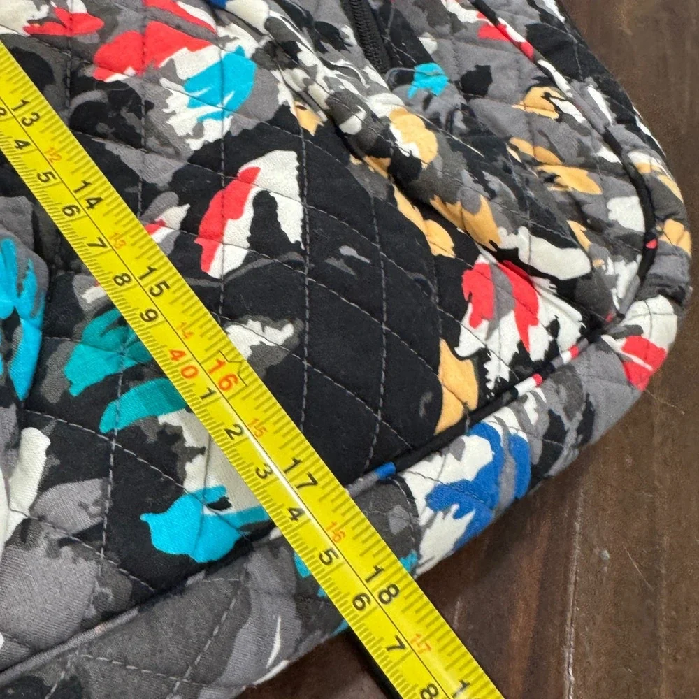 Vera Bradley Painted Feathers Quilted Cotton Backpack Laptop Bag 22376-J17